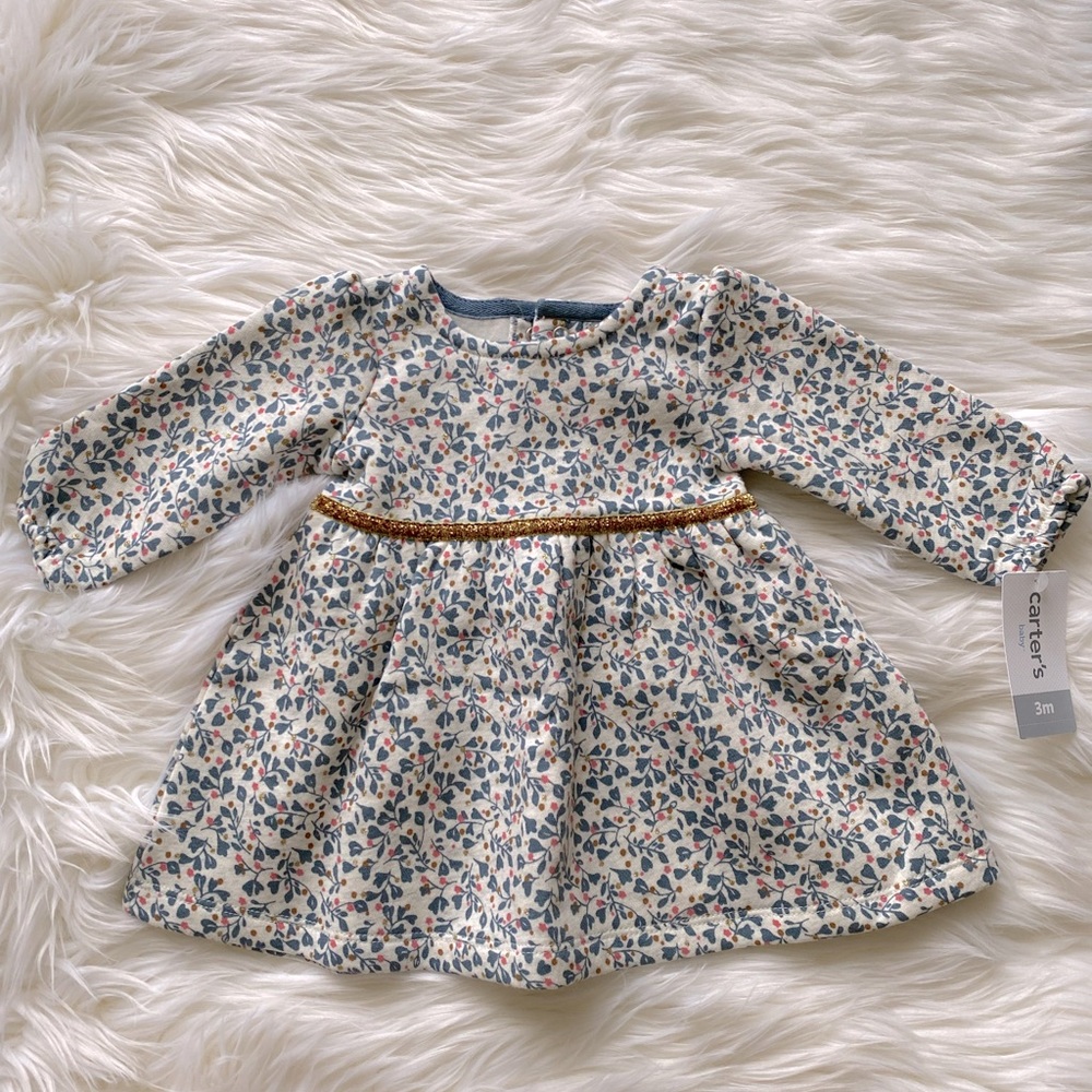 CARTERS Baby Girl Thick Quilted Winter Dress
